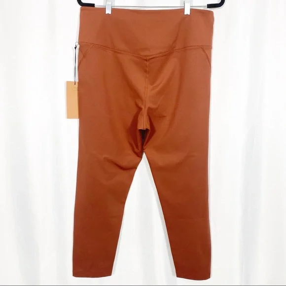 Girlfriend Collective Compressive High Waisted Leggings: Sedona/Ember (Rust) - Picture 4 of 13